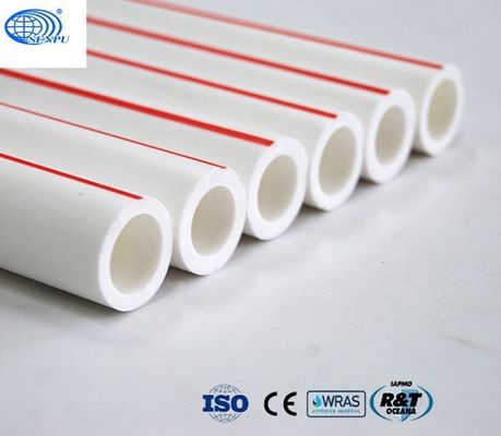 PE-Wasserleitungen aus Polyethylen hoher Dichte ODM Weiß mit rotem Streifen