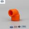 Orange PPR-Rohrverschraubungen aus Kunststoff, kompressionsreduzierender Rohrbogen 45 90 Grad